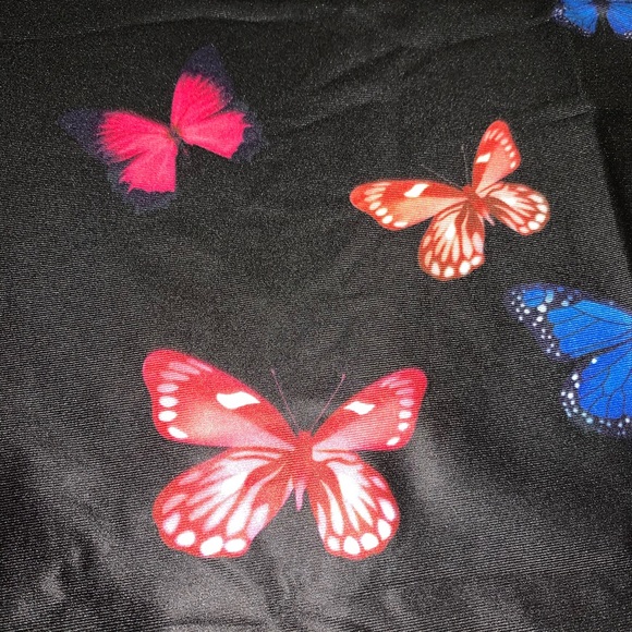 🎄SALE🔥🦋Butterfly Black Bodycon Strapless Dress - Picture 5 of 8